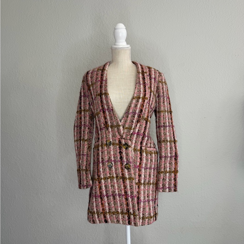Coster Copenhagen Pink & White Tweed Blazer